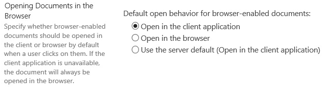 Opening document in the browser